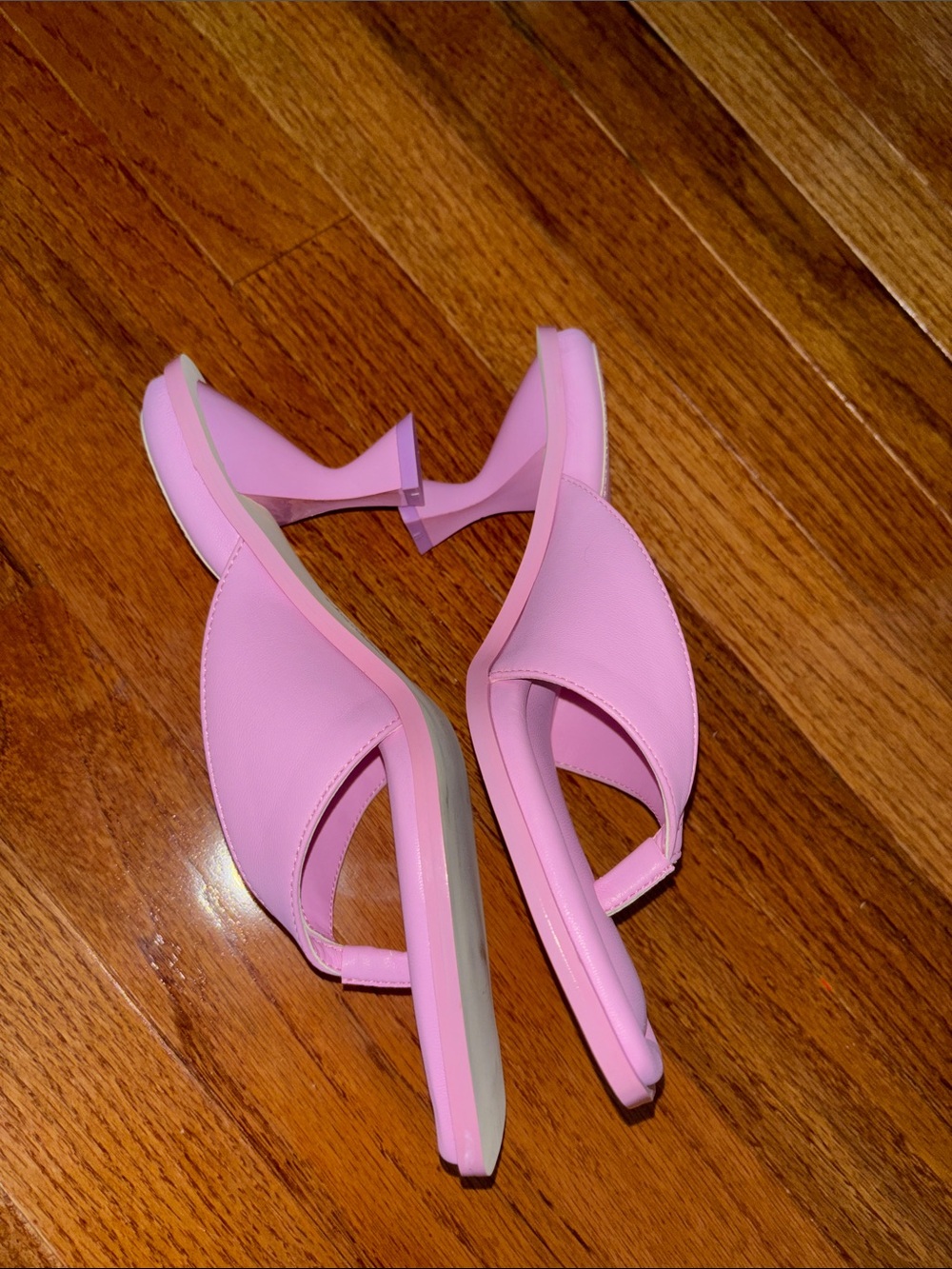 Circus by Sam Edelman Pink Square Toe Flip Flop Frances Heeled Sandal Size 6.5 - Picture 2 of 7